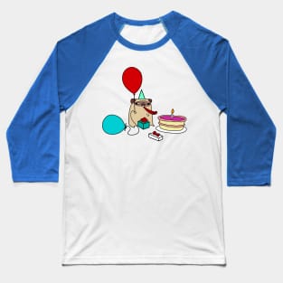 Birthday Pug Baseball T-Shirt